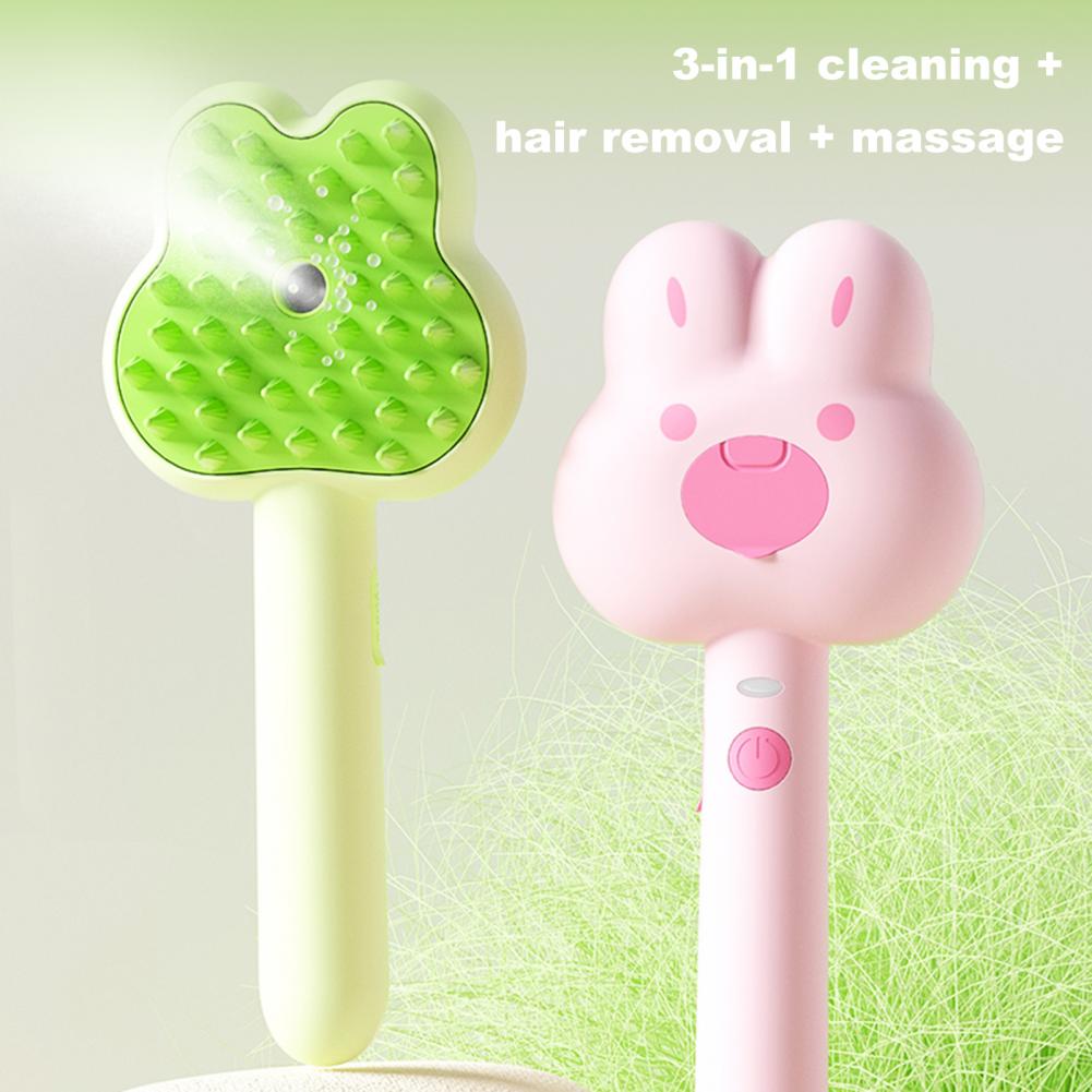 Self-Cleaning Pet Spray Comb Rechargeable Grooming Tool Cats Dogs