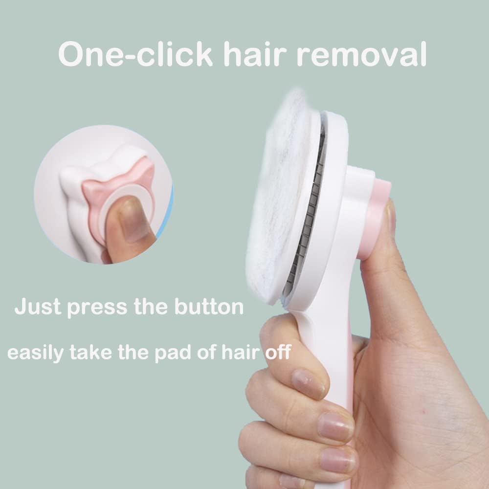 Self-Cleaning Cat and Dog Grooming Brush for Short and Long Coats