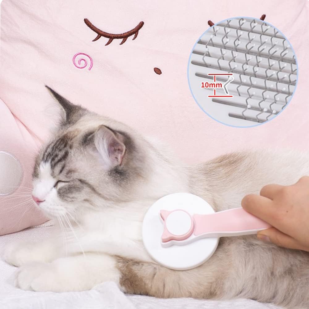 Self-Cleaning Cat and Dog Grooming Brush for Short and Long Coats