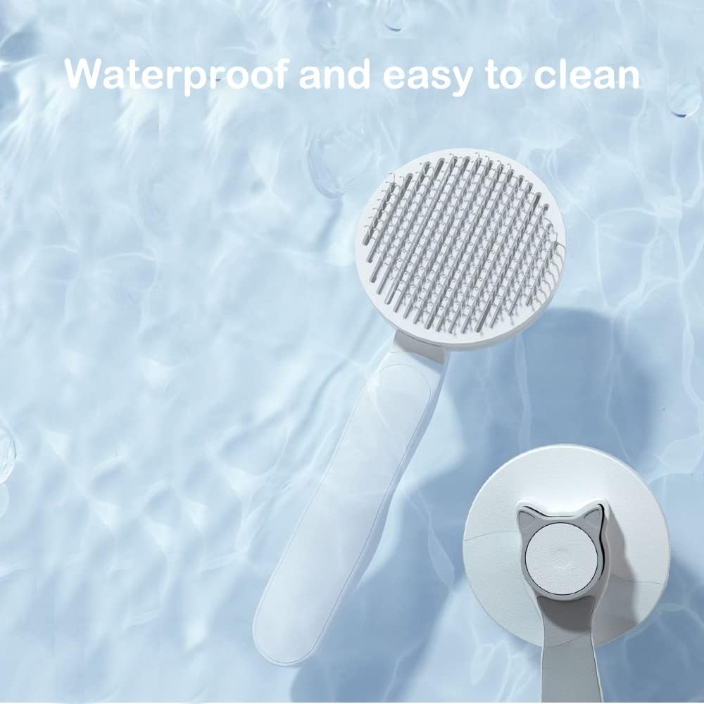 Self-Cleaning Cat and Dog Grooming Brush for Short and Long Coats