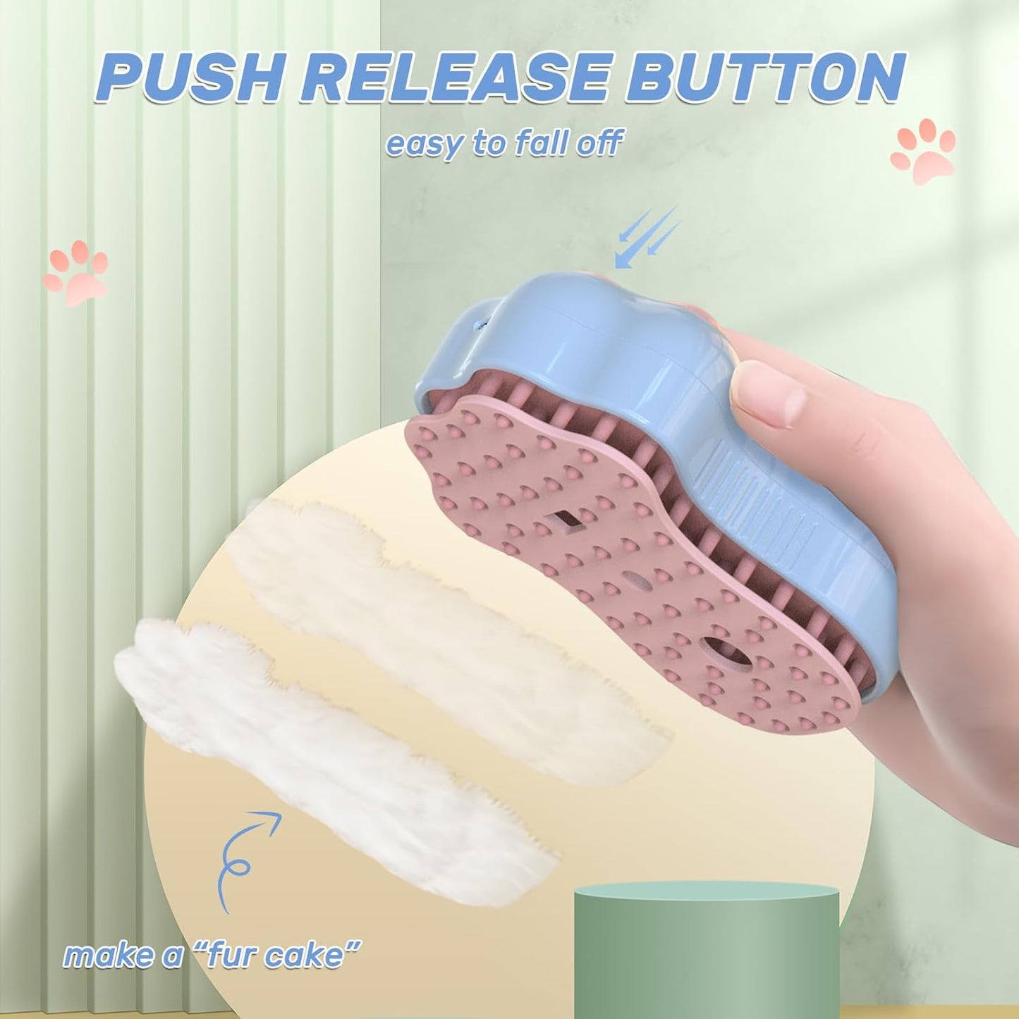 4-in-1 Self-Cleaning Steam Brush for Cats and Dogs Silicone